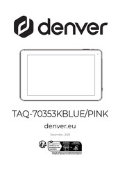 Denver TAQ-70353KBLUE Mode D'emploi