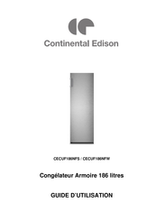 CONTINENTAL EDISON CECUF186NFW Guide D'utilisation