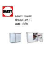 Zanussi 0592498 Mode D'emploi