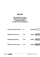 Metrix MX 554 Notice De Fonctionnement