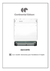 CONTINENTAL EDISON CELV1349TE Instructions Pour L'installation Et L'emploi