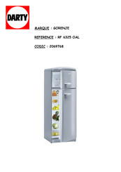 Gorenje RF 6325 OAL Mode D'emploi