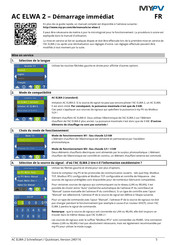 MYPV AC ELWA 2 Démarrage