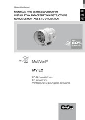 Helios MultiVent MV EC Notice De Montage Et D'utilisation