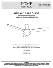 Home Decorators Collection SHANDEL CF48SHA3BN Guide D'utilisation Et D'entretien