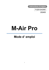 Mitsubishi Heavy Industries M-Air Pro Instructions D'origine