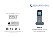 Grandstream Networks WP816 Guide D'installation Rapide