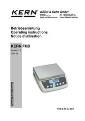 KERN FKB 8K0.1 Notice D'utilisation