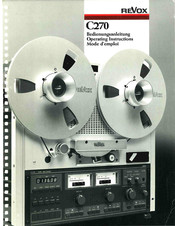 Revox C270 Mode D'emploi