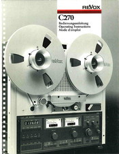 Revox C270 Mode D'emploi