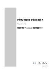 isobus CCI 100 Instructions D'utilisation