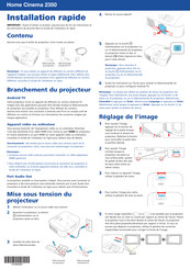 Epson Home Cinema 2350 Guide D'installation Rapide