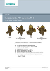 Siemens ACVATIX VQI46 Série Fiche Produit