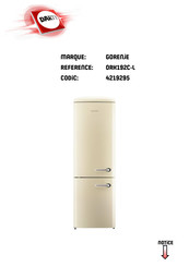 Gorenje ORK192C-L Notice D'utilisation