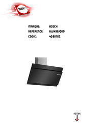 Bosch DWK98JQ60 Notice D'utilisation Et De Montage