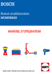 Bosch MUM58920 Manuel D'utilisation