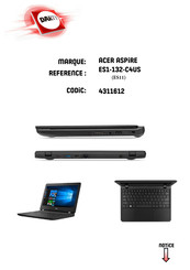 Acer Aspire ES1-132-C4US Manuel D'utilisation