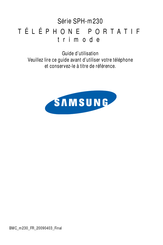 Samsung SPH-m230 Serie Guide D'utilisation