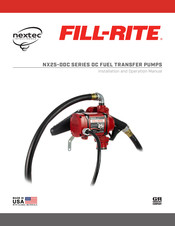 FILL-RITE NX25-DDC Serie Manuel D'installation Et D'utilisation