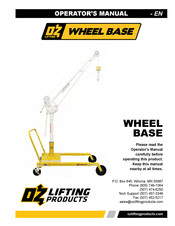 OZ Lifting Products WHEEL BASE Manuel De L'opérateur