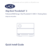 LaCie 2big Dock Thunderbolt 3 Guide D'installation Rapide