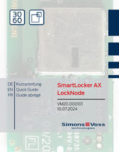 Simons Voss Technologies VM20.000101 Guide Abrégé