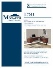 Monarch Specialties I 7611 Instructions D'assemblage