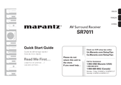 Marantz SR7011 Guide De Démarrage Rapide