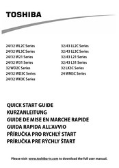 Toshiba 24WL2C Serie Guide De Mise En Marche Rapide