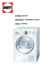 Bosch WTS86581FF Notice D'utilisation Et D'installation