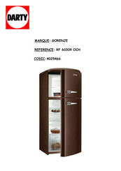 Gorenje RF 60309 OCH Notice D'utilisation