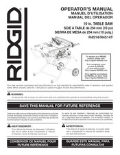 RIDGID R4514T Manuel D'utilisation