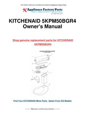 KitchenAid 5KPM50BGR4 Mode D'emploi