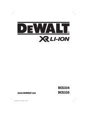 DeWalt DCS335 Traduction De La Notice D'instructions Originale