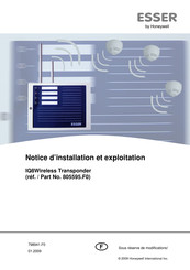 Honeywell 805595.F0 Notice D'installation Et D'exploitation