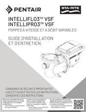 Pentair STA-RITE INTELLIPRO3 VSF Guide D'installation Et D'entretien