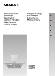 Siemens LC 47755 Mode D'emploi Et Notice De Montage