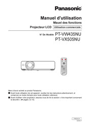 Panasonic PT-VW435NU Manuel D'utilisation