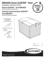 Suncast GLIDETOP BMS4950 Serie Instructions D'assemblage