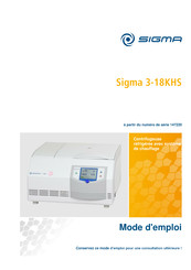 Sigma 3-18KHS Mode D'emploi