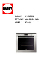 Whirlpool AKM 831 IX Manuel D'instructions