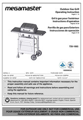 Megamaster 720-1065 Instructions D'opération