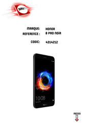 Huawei honor 8 Pro Guide De L'utilisateur