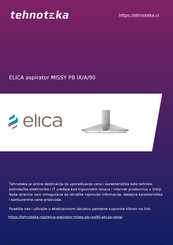 Elica MISSY PB IX/A/90 Prescriptions De Montage Et Mode D'emploi