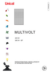 Unical MULTIVOLT Serie Instructions D'installation