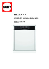 Bosch SMI63M26EU Notice D'utilisation