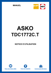 Asko TDC1772C.T Notice D'utilisation