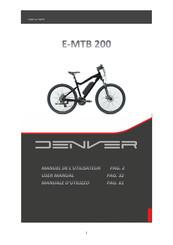 Denver E-MTB 200 Manuel De L'utilisateur