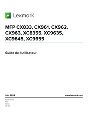 Lexmark XC9635 Guide De L'utilisateur