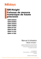 Mitutoyo QMH-600BX Manuel D'utilisation